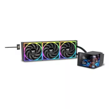 Thermaltake MAGCurve 360 Ultra AIO šķidruma CPU dzesētājs ar ARGB ventilatoriem, 360mm radiators, melns