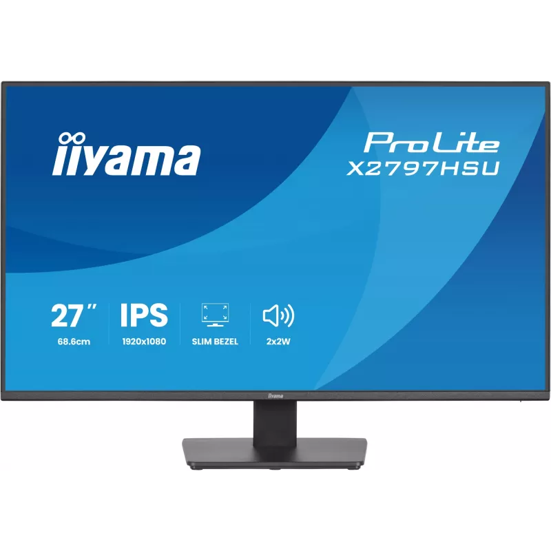 Datora monitors IIYAMA ProLite X2797HSU-B1 27 collas (68,6 cm) Full HD 1920×1080 LED matēts 4 ms USB 3.2 Gen 1 skaļruņi VESA melns