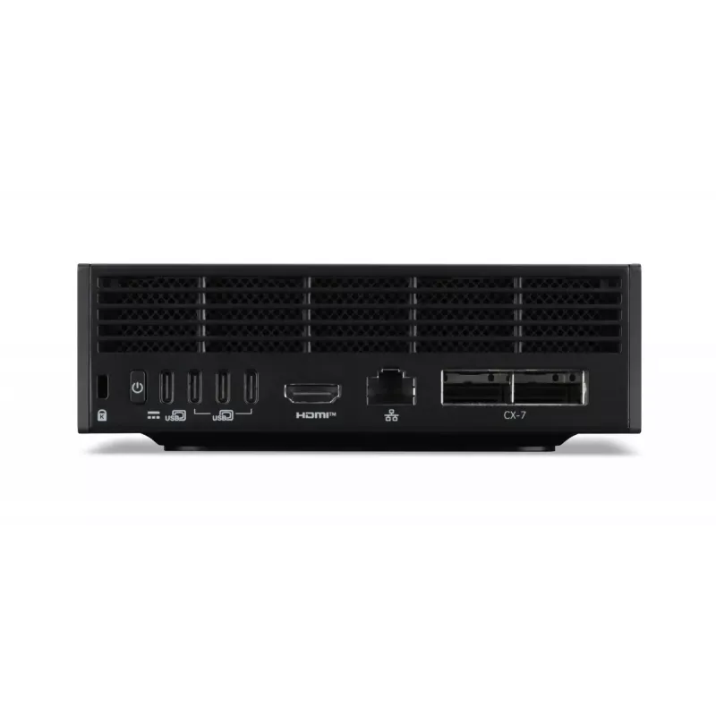 Mini PC darbstacija Acer Veriton VGN100 GB10, 128 GB LPDDR5x, 4 TB SSD, NVIDIA Melnswell, DGX OS, melna/pelēka