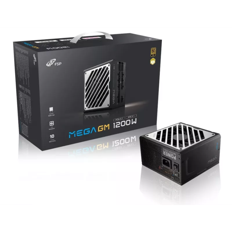FSP MEGA GM 1200W barošanas bloks ATX ATX3.1 Melns