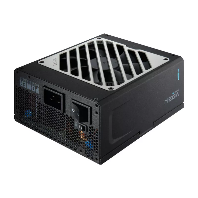 FSP MEGA TI 1350W barošanas bloks ATX ATX3.1 Melns, 1350 W, 100 - 240 V, 50/60 Hz, 8 - 15 A, 120 W, 1350 W