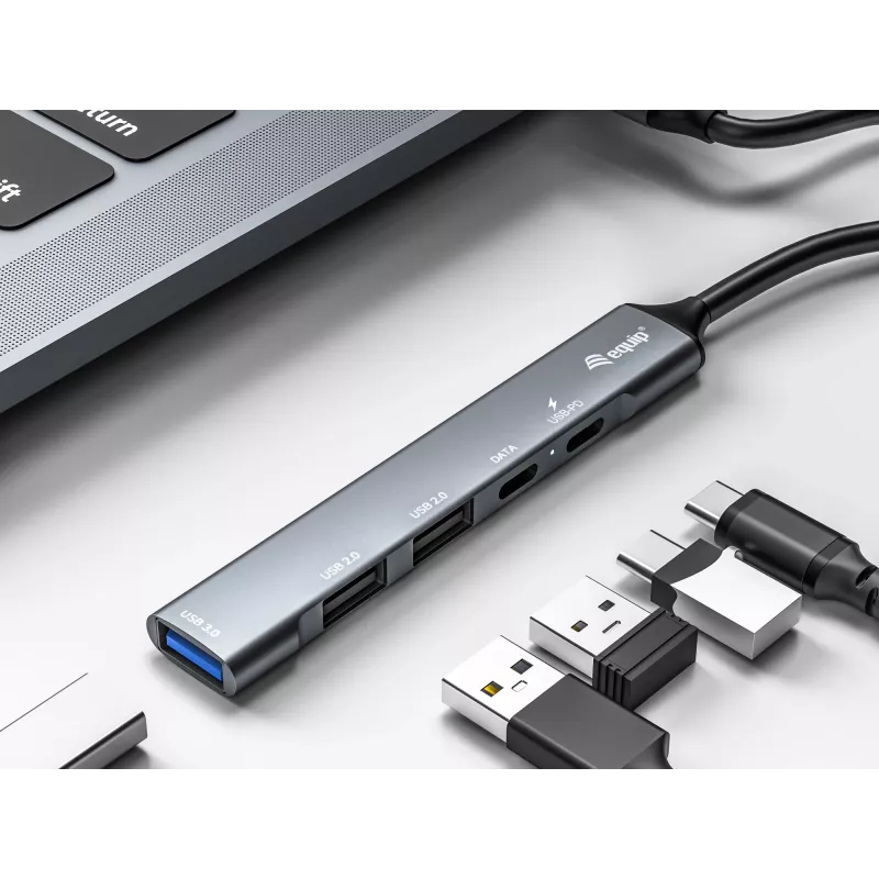 Equip 5 portu USB 3.0/2.0 centrmezgls ar USB-C PD