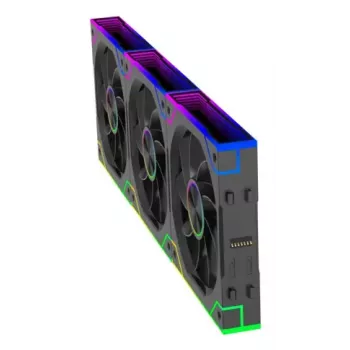 XILENCE XPF360R.ARGB 120 mm PC korpusa ventilators 3 gab. komplektā, hidrauliskais gultnis, 1.9 mmH2O, 7–13.2 V, melns