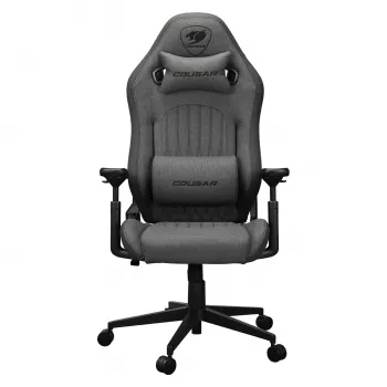 Universāla spēļu krēsls Cougar CGR-EPF-ROG — melns/pelēks, min. augstums 125 cm, sēdeklis 710×670 mm, maks. svars 120 kg