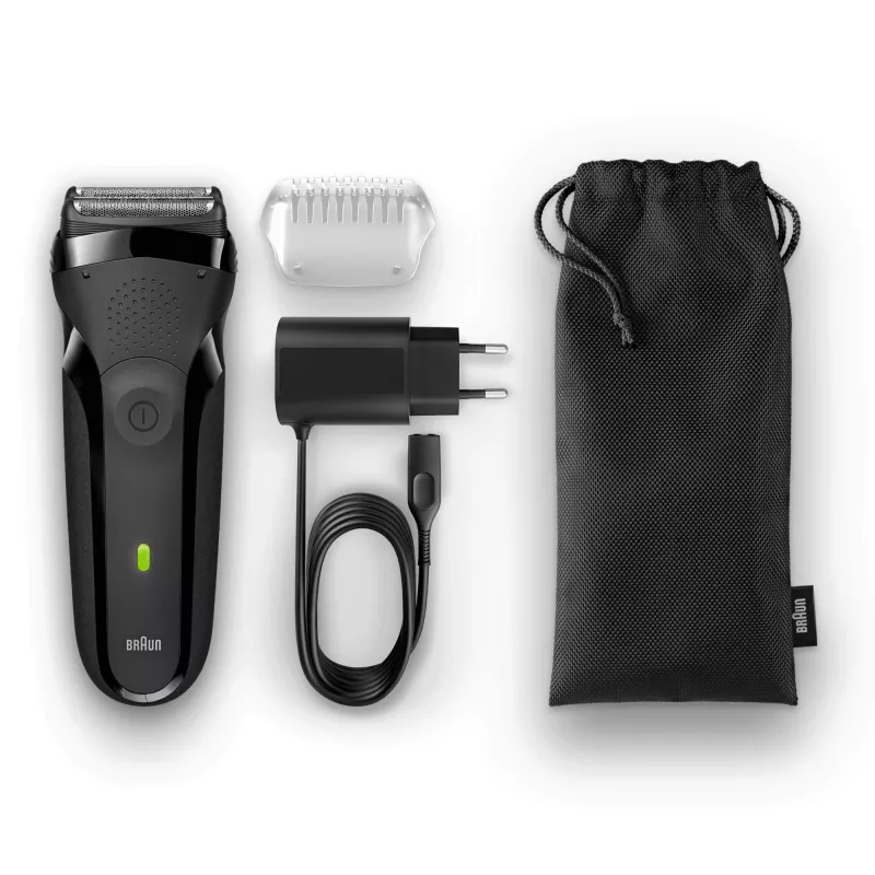 Braun Series 3 301s folijas skuveklis trimmeris melns