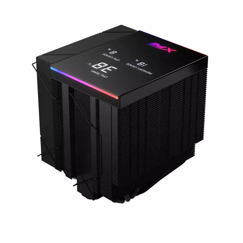 XPG MAESTRO PLUS 62DA CPU gaisa dzesētājs, Gaisa dzesētājs, 12 cm, Melns