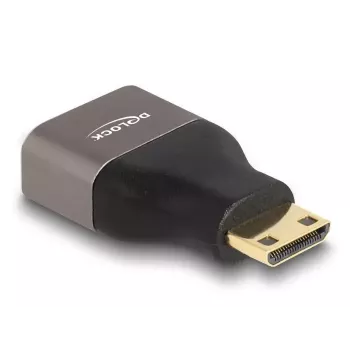 DeLOCK HDMI adapteris Mini-C vīrišķais uz A sievišķo 8K 60 Hz pelēks metāls