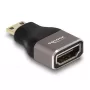 DeLOCK HDMI adapteris Mini-C vīrišķais uz A sievišķo 8K 60 Hz pelēks metāls