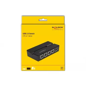 DeLOCK 11493 datoru datu pārslēdzējs Melns USB Type-A Type-B 0,48 Gbit/s