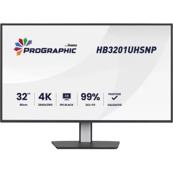 IIYAMA 32 inch ProGraphic HB3201UHSNP-B1 4K UHD IPS LCD monitors ar USB-C un DisplayPort