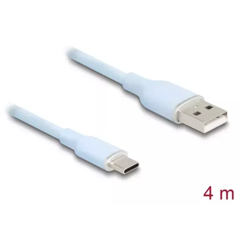 DeLOCK USB kabelis USB 2.0 4 m USB A USB C zils 81224