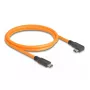 DeLOCK USB kabelis USB Type-C vīr. uz USB Type-C vīr. 90° leņķa 1 m oranžs