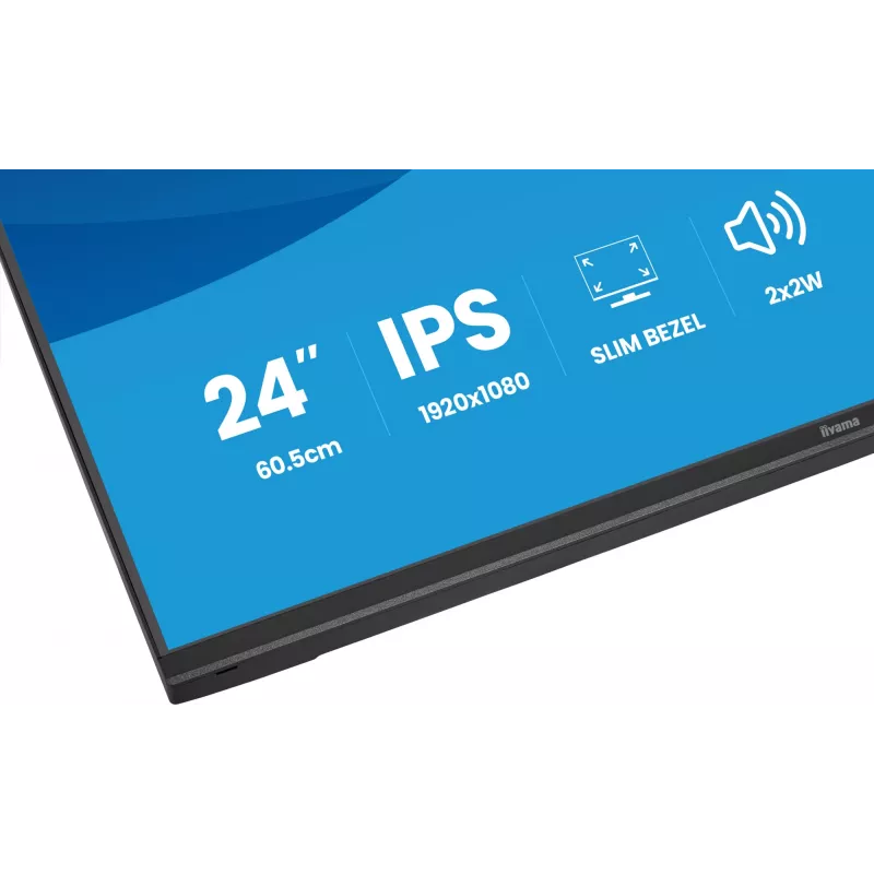 IIYAMA ProLite X2497HSU-B1 monitors 23,8 collas (60,5 cm) Full HD IPS 1920×1080 4 ms USB‑C 2×, skaļruņi, VESA, melns