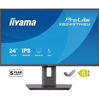 iiyama ProLite XB2497HSU-B1 datora monitors 60,5 cm (23,8 collas) 1920 x 1080 pikseļi Full HD LED melns