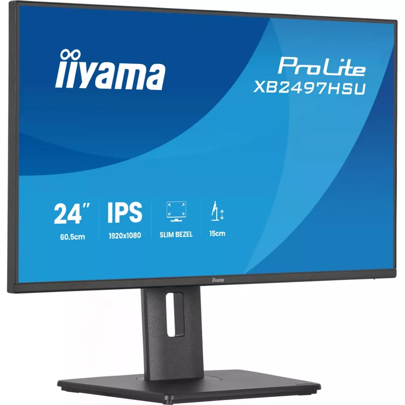 iiyama ProLite XB2497HSU-B1 datora monitors 60,5 cm (23,8 collas) 1920 x 1080 pikseļi Full HD LED melns
