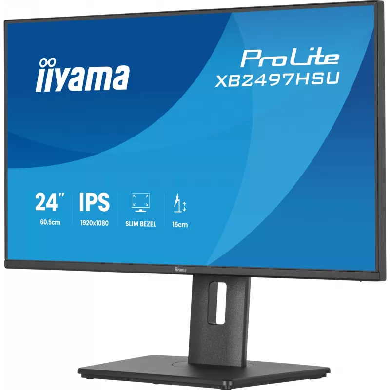 iiyama ProLite XB2497HSU-B1 datora monitors 60,5 cm (23,8 collas) 1920 x 1080 pikseļi Full HD LED melns
