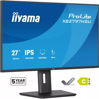 iiyama ProLite XB2797HSU-B1 datora monitors 68,6 cm (27 collas) 1920 x 1080 pikseļi Full HD LED Melns