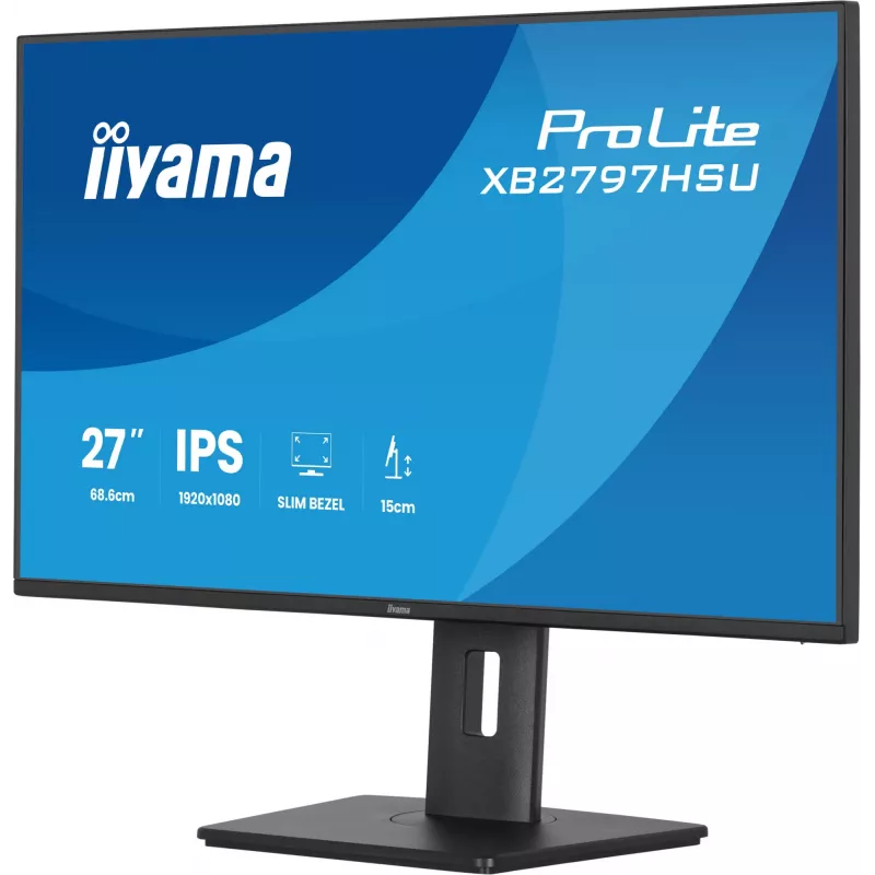 iiyama ProLite XB2797HSU-B1 datora monitors 68,6 cm (27 collas) 1920 x 1080 pikseļi Full HD LED Melns