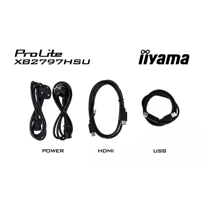 iiyama ProLite XB2797HSU-B1 datora monitors 68,6 cm (27 collas) 1920 x 1080 pikseļi Full HD LED Melns