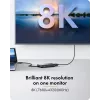 ICY BOX Adapteris USB Type-C uz 3x HDMI, USB 3.2 Gen 2 (3.1 Gen 2) Type-C, HDMI, 10000 Mbit/s, 144 Hz, 3840 x 2160, 7680 x 4320, 7680 x 4320 pikseļi