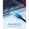 ICY BOX Adapteris USB Type-C uz 3x HDMI, USB 3.2 Gen 2 (3.1 Gen 2) Type-C, HDMI, 10000 Mbit/s, 144 Hz, 3840 x 2160, 7680 x 4320, 7680 x 4320 pikseļi