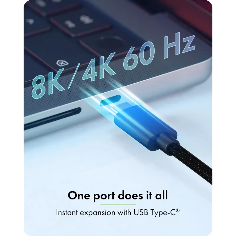 ICY BOX Adapteris USB Type-C uz 3x HDMI, USB 3.2 Gen 2 (3.1 Gen 2) Type-C, HDMI, 10000 Mbit/s, 144 Hz, 3840 x 2160, 7680 x 4320, 7680 x 4320 pikseļi