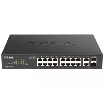 D-Link DGS-1100-18PV2 tīkla slēdzis Pārvaldāms L2 Gigabit Ethernet (10/100/1000) Power over Ethernet (PoE) 1U Melns