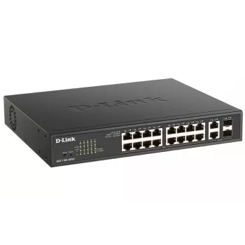 D-Link DGS-1100-18PV2 tīkla slēdzis Pārvaldāms L2 Gigabit Ethernet (10/100/1000) Power over Ethernet (PoE) 1U Melns