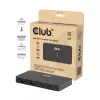 KVM slēdzis club 3d Dual USB-C uz HDMI, 2 portu, 4K UHD 3840x2160, USB-C konsole, 65W PD, melns