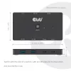 KVM slēdzis club 3d Dual USB-C uz HDMI, 2 portu, 4K UHD 3840x2160, USB-C konsole, 65W PD, melns