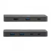 KVM slēdzis club 3d Dual USB-C uz HDMI, 2 portu, 4K UHD 3840x2160, USB-C konsole, 65W PD, melns