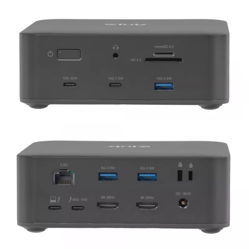 Dokstacija CLUB3D CSV-2562 Thunderbolt 5, M.2 SSD, 2×HDMI 8K60Hz, 180W, 120 Gbit/s
