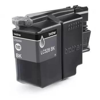 Tintes kasetne Brother LC528BK — oriģināla melna, vienā iepakojumā, ražība apm. 6000 lapas