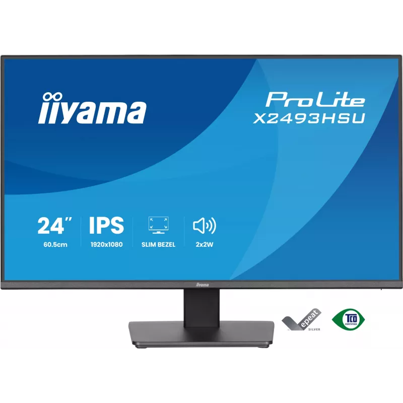 Monitors IIYAMA X2493HSU-B1 24 collas (60,5 cm) IPS 16:10 HDMI DisplayPort 2×USB