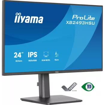 Datora monitors IIYAMA ProLite XB2493HSU-B1 23,8 collas (60,5 cm) Full HD IPS LED, 1920×1080, 1 ms, 178° skata leņķi, USB centrmezgls, skaļruņi, melns