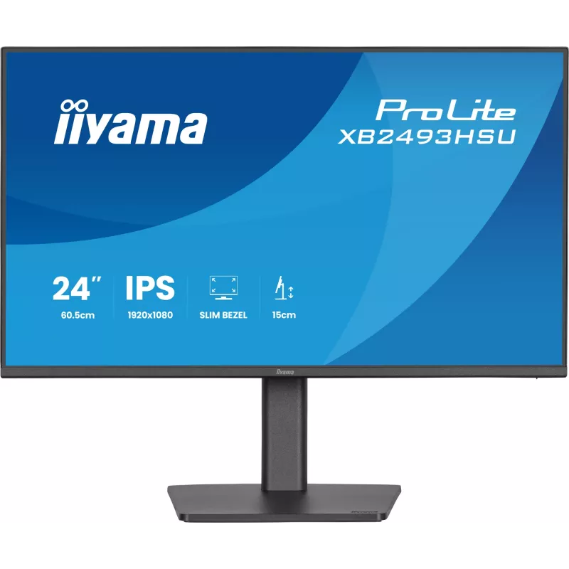 Datora monitors IIYAMA ProLite XB2493HSU-B1 23,8 collas (60,5 cm) Full HD IPS LED, 1920×1080, 1 ms, 178° skata leņķi, USB centrmezgls, skaļruņi, melns