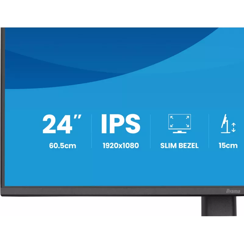 Datora monitors IIYAMA ProLite XB2493HSU-B1 23,8 collas (60,5 cm) Full HD IPS LED, 1920×1080, 1 ms, 178° skata leņķi, USB centrmezgls, skaļruņi, melns