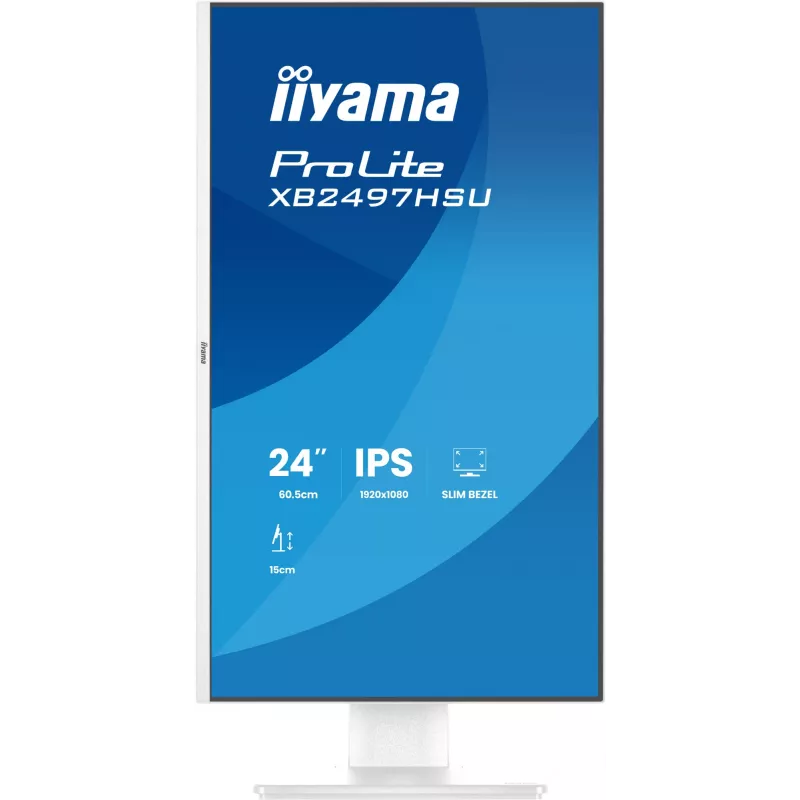 iiyama ProLite XB2497HSU-W1 datora monitors 60,5 cm (23,8 collas) 1920 x 1080 pikseļi Full HD LED balts