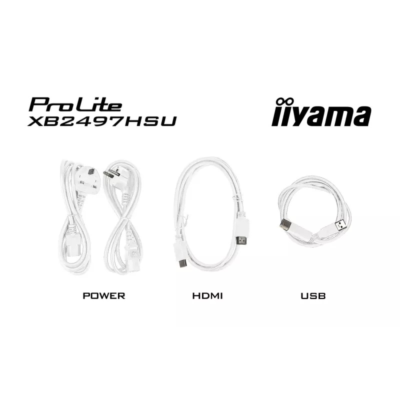 iiyama ProLite XB2497HSU-W1 datora monitors 60,5 cm (23,8 collas) 1920 x 1080 pikseļi Full HD LED balts
