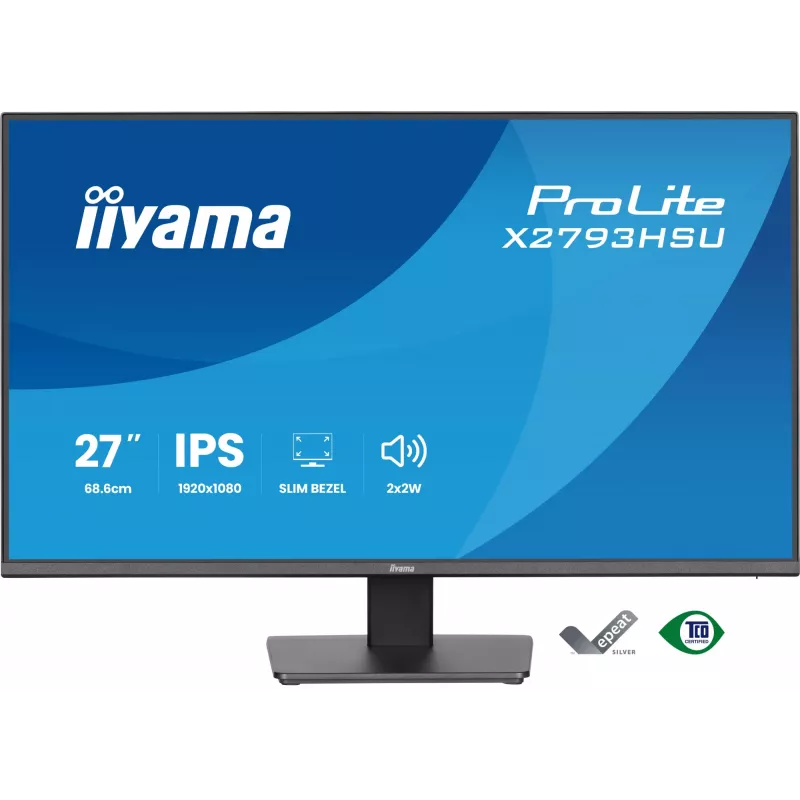 iiyama ProLite X2793HSU-B1 datora monitors, 68,6 cm (27 collas), 1920 x 1080 pikseļi, Full HD LED, melns