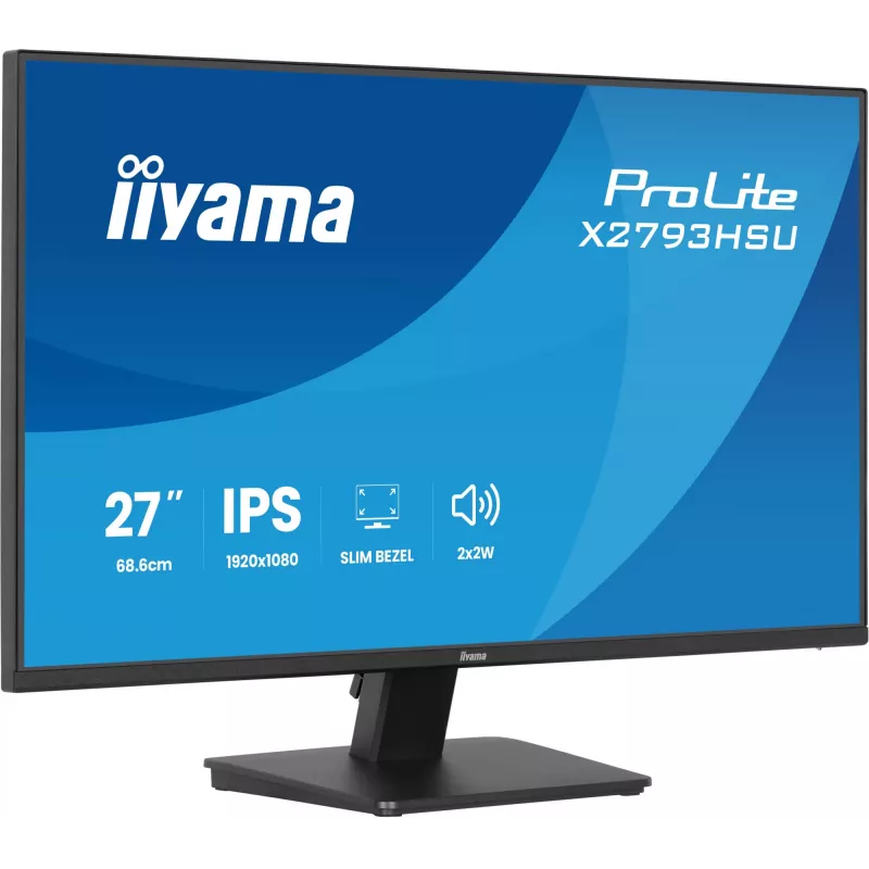 iiyama ProLite X2793HSU-B1 datora monitors, 68,6 cm (27 collas), 1920 x 1080 pikseļi, Full HD LED, melns