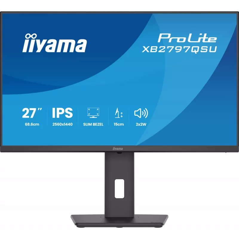 iiyama ProLite XB2797QSU-B1 datora monitors 68,6 cm (27 collas) 2560 x 1440 pikseļi Quad HD LED melns