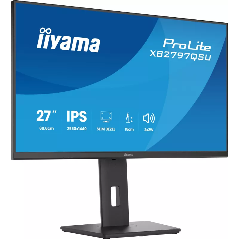 iiyama ProLite XB2797QSU-B1 datora monitors 68,6 cm (27 collas) 2560 x 1440 pikseļi Quad HD LED melns