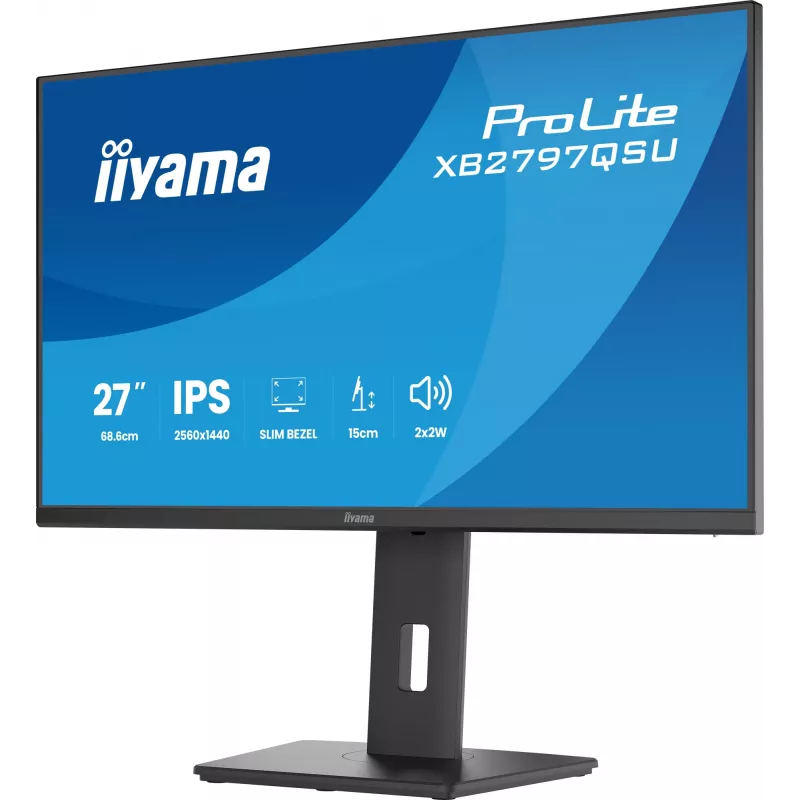 iiyama ProLite XB2797QSU-B1 datora monitors 68,6 cm (27 collas) 2560 x 1440 pikseļi Quad HD LED melns