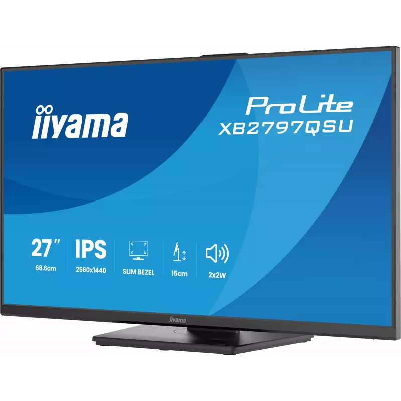 iiyama ProLite XB2797QSU-B1 datora monitors 68,6 cm (27 collas) 2560 x 1440 pikseļi Quad HD LED melns