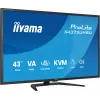 43 collu IIYAMA ProLite X4373UHSU-B2 LED 4K Ultra HD monitors, 3840×2160, VA panelis, 3 ms, 450 cd/m², USB 3.2 centrmezgls, skaļruņi, VESA, melns