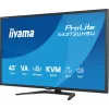43 collu IIYAMA ProLite X4373UHSU-B2 LED 4K Ultra HD monitors, 3840×2160, VA panelis, 3 ms, 450 cd/m², USB 3.2 centrmezgls, skaļruņi, VESA, melns