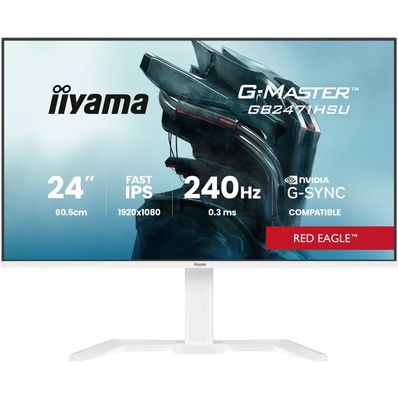 Monitors IIYAMA G-Master GB2471HSU-W1 23,8 collas (60,5 cm) Full HD HDMI/DP/USB balts