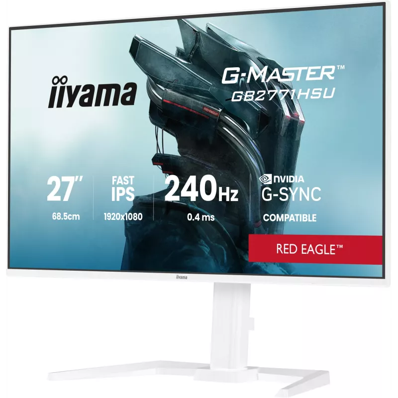 Spēļu monitors IIYAMA GB2771HSU-W1 27 collas (68,6 cm) Full HD — HDMI, DisplayPort, USB — Balts