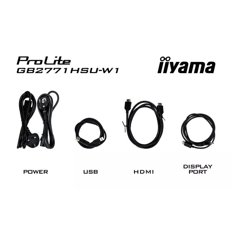 Spēļu monitors IIYAMA GB2771HSU-W1 27 collas (68,6 cm) Full HD — HDMI, DisplayPort, USB — Balts